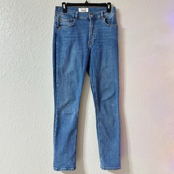 Reformation Jeans High Rise Skinny Jeans Darwin Blue Wash Women 28 - Picture 2 of 8